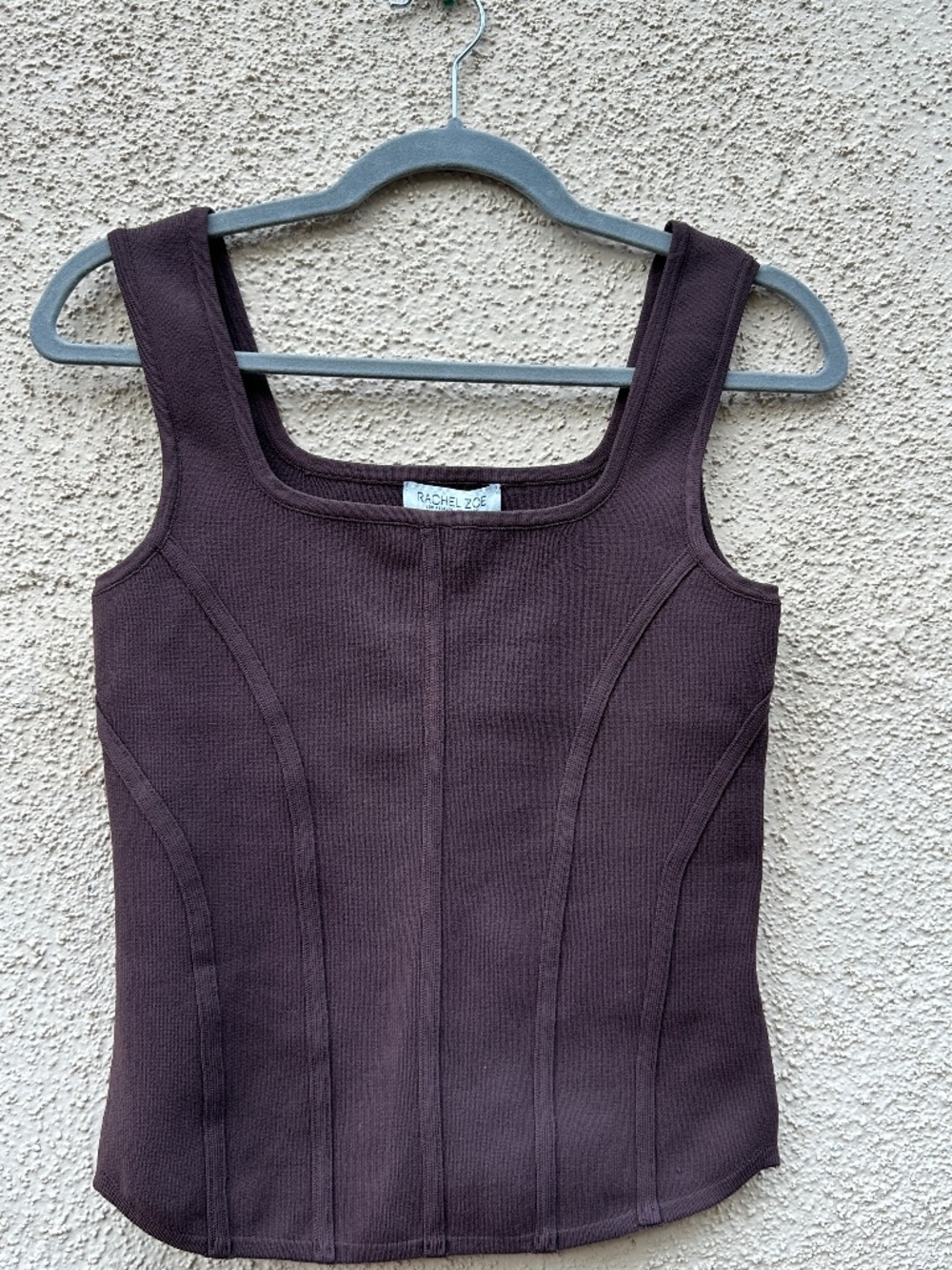 Rachel Zoe Brown Fitted Tank, Size Small, NWT